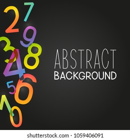 Abstract background with color numbers