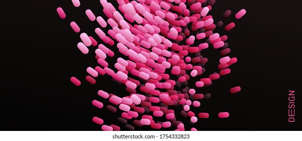 Abstract background with color ovals. Motion vector illustration. 