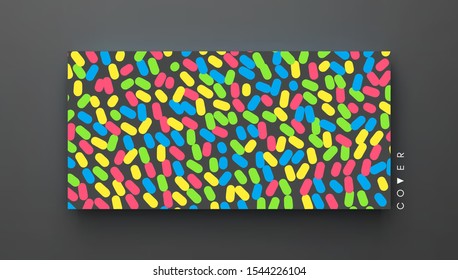 Abstract background with color ovals. Vector illustration for print, textile, fabric, package, wrapping or cover. 
