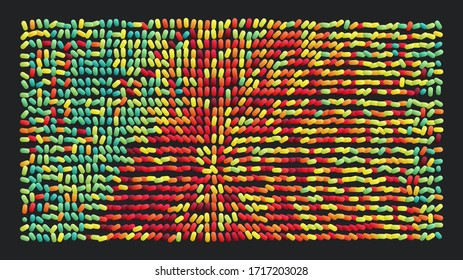 Fondo abstracto con ovalos de color. Ilustración vectorial.