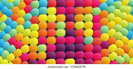 Fondo abstracto con ovalos de color. Ilustración vectorial.