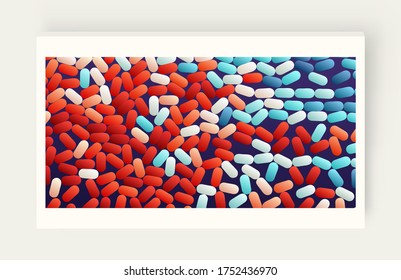 Abstract background with color ovals. Vector illustration.