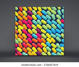 Abstract background with color ovals. Vector illustration.