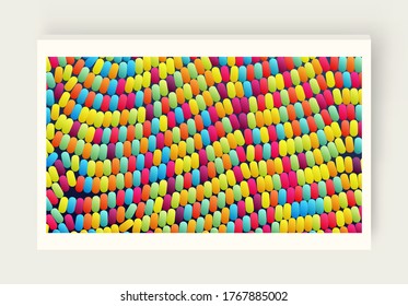 Abstract background with color ovals. Vector illustration.