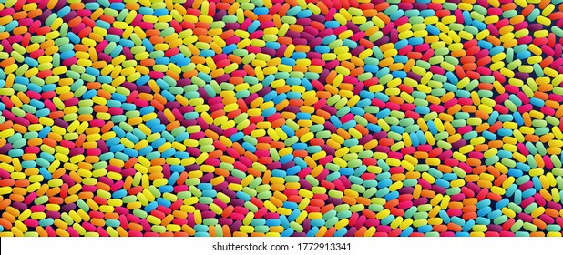 Abstract background with color ovals. Vector illustration.