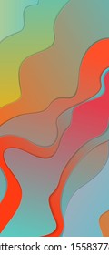 Abstract background of color paper cutting style, vector graphic design,Wallpaper for mobile desktop.
