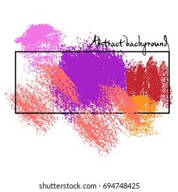 Abstract background with color pencil strokes. Artistic design elements.