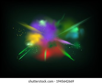 Arrière-plan abstrait avec poudre à couleur 