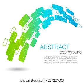 Abstract background with color rectangles
