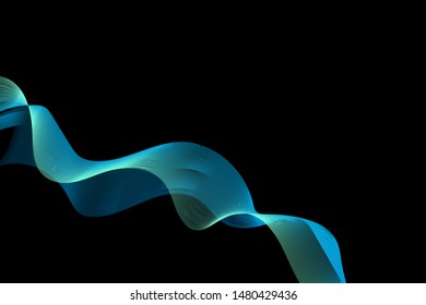 Abstract background with color ribbons, vector waves illustration. 3d rendering of a colorful transparent computer generated cloth. 