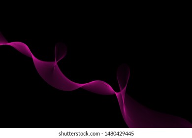 Abstract background with color ribbons, vector waves illustration. 3d rendering of a colorful transparent computer generated cloth. 