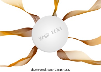 Abstract background with color ribbons, vector waves illustration. 3d rendering of a colorful transparent computer generated cloth. Place for your text. Template design for invitation, poster, card.