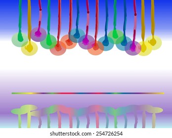 abstract background - color stripes and circles.white place for text