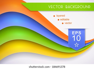 Abstract background with color stripes. Vector illustration
