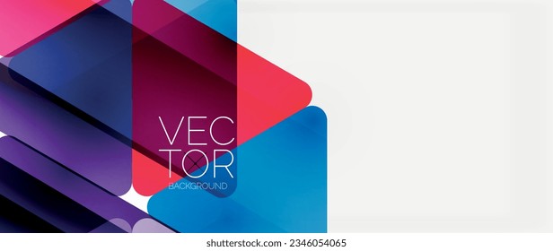 Antecedentes abstractos. Cuadros de colores transparentes en estilo mosaico con líneas de sombra. Diseño para encabezados de sitios web, publicaciones en medios sociales, presentaciones de arte digital, elementos de marca, fondos de pantalla
