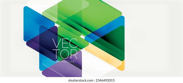 Abstract background. Color transparent triangles in mosaic style with shadow lines. Design for website headers, social media posts, digital art displays, presentations, branding elements, wallpapers