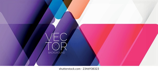 Abstract background. Color transparent triangles in mosaic style with shadow lines. Design for website headers, social media posts, digital art displays, presentations, branding elements, wallpapers