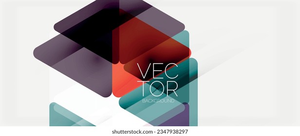 Abstract background. Color transparent triangles in mosaic style with shadow lines. Design for website headers, social media posts, digital art displays, presentations, branding elements, wallpapers