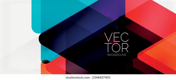 Abstract background. Color transparent triangles in mosaic style with shadow lines. Design for website headers, social media posts, digital art displays, presentations, branding elements, wallpapers