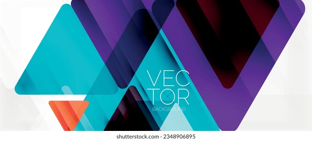 Abstract background. Color transparent triangles in mosaic style with shadow lines. Design for website headers, social media posts, digital art displays, presentations, branding elements, wallpapers