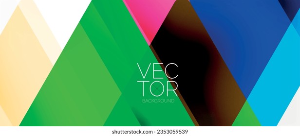 Abstract background. Color transparent triangles in mosaic style with shadow lines. Design for website headers, social media posts, digital art displays, presentations, branding elements, wallpapers