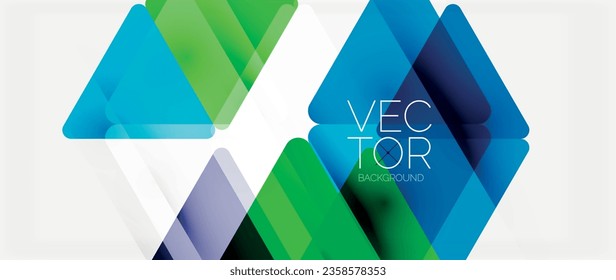 Abstract background. Color transparent triangles in mosaic style with shadow lines. Design for website headers, social media posts, digital art displays, presentations, branding elements, wallpapers