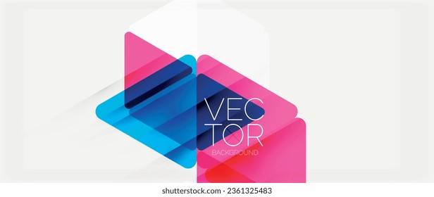 Abstract background. Color transparent triangles in mosaic style with shadow lines. Design for website headers, social media posts, digital art displays, presentations, branding elements, wallpapers