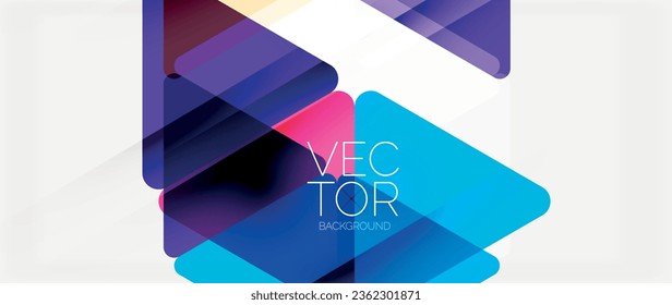 Abstract background. Color transparent triangles in mosaic style with shadow lines. Design for website headers, social media posts, digital art displays, presentations, branding elements, wallpapers