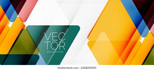 Abstract background. Color transparent triangles in mosaic style with shadow lines. Design for website headers, social media posts, digital art displays, presentations, branding elements, wallpapers