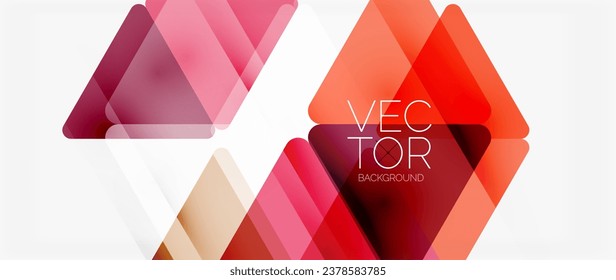 Abstract background. Color transparent triangles in mosaic style with shadow lines. Design for website headers, social media posts, digital art displays, presentations, branding elements, wallpapers