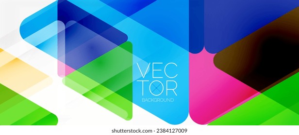 Abstract background. Color transparent triangles in mosaic style with shadow lines. Design for website headers, social media posts, digital art displays, presentations, branding elements, wallpapers