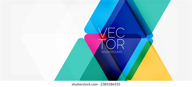 Abstract background. Color transparent triangles in mosaic style with shadow lines. Design for website headers, social media posts, digital art displays, presentations, branding elements, wallpapers
