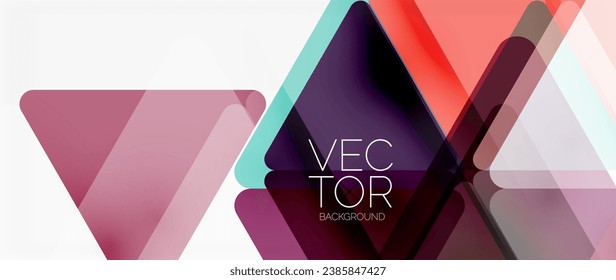 Abstract background. Color transparent triangles in mosaic style with shadow lines. Design for website headers, social media posts, digital art displays, presentations, branding elements, wallpapers