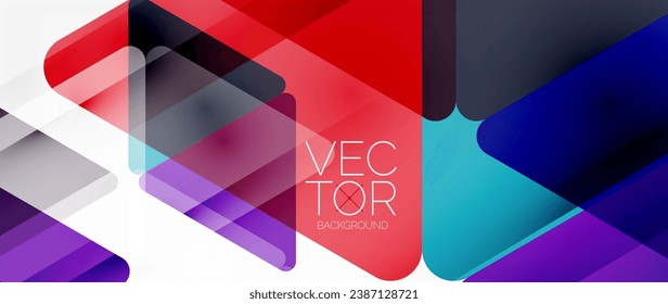 Antecedentes abstractos. Cuadros de colores transparentes en estilo mosaico con líneas de sombra. Diseño para encabezados de sitios web, publicaciones en medios sociales, presentaciones de arte digital, elementos de marca, fondos de pantalla