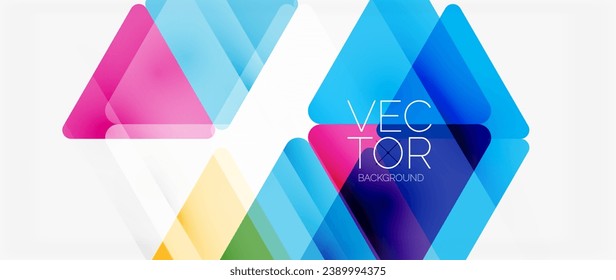 Abstract background. Color transparent triangles in mosaic style with shadow lines. Design for website headers, social media posts, digital art displays, presentations, branding elements, wallpapers