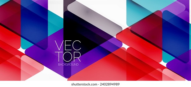 Abstract background. Color transparent triangles in mosaic style with shadow lines. Design for website headers, social media posts, digital art displays, presentations, branding elements, wallpapers