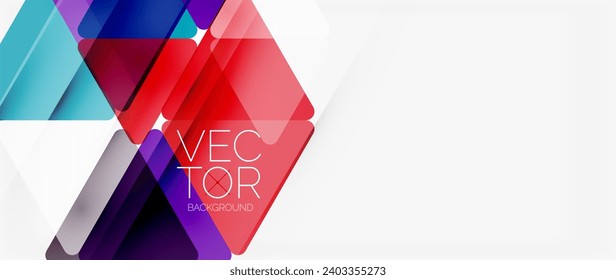 Abstract background. Color transparent triangles in mosaic style with shadow lines. Design for website headers, social media posts, digital art displays, presentations, branding elements, wallpapers