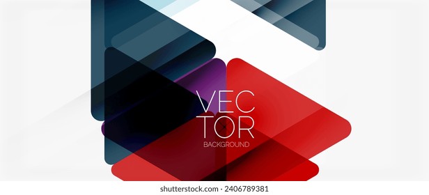 Antecedentes abstractos. Cuadros de colores transparentes en estilo mosaico con líneas de sombra. Diseño para encabezados de sitios web, publicaciones en medios sociales, presentaciones de arte digital, elementos de marca, fondos de pantalla