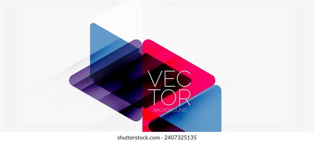 Abstract background. Color transparent triangles in mosaic style with shadow lines. Design for website headers, social media posts, digital art displays, presentations, branding elements, wallpapers