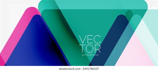 Abstract background. Color transparent triangles in mosaic style with shadow lines. Design for website headers, social media posts, digital art displays, presentations, branding elements, wallpapers