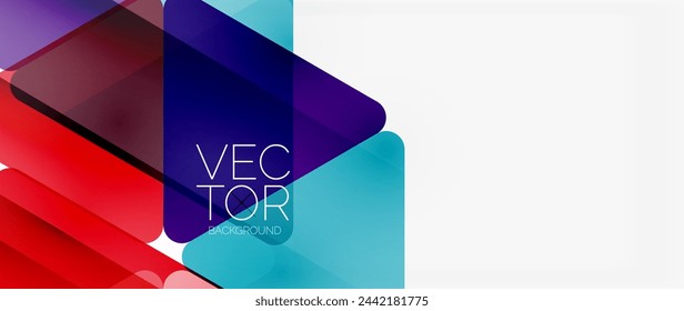Abstract background. Color transparent triangles in mosaic style with shadow lines. Design for website headers, social media posts, digital art displays, presentations, branding elements, wallpapers
