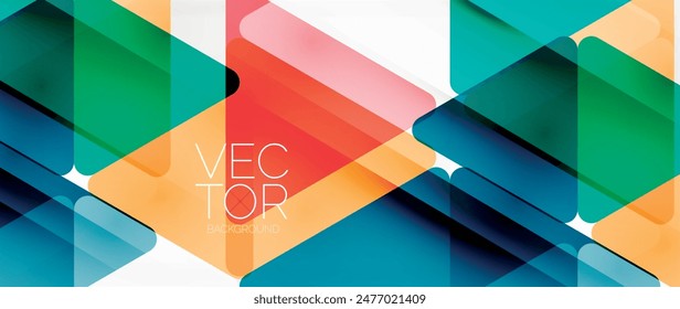 Fondo Abstractas. Colorea triángulos transparentes en estilo mosaico con líneas de sombra. Diseño para cabeceras de Sitio web, publicaciones en redes sociales, exhibiciones de arte digital, presentaciones, Elementos de marca, Fondos de pantalla