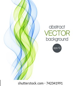Abstract background with color transparent waves