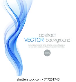 Abstract background with color transparent waves