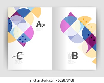 Abstrakter Hintergrund mit Farbdreiecken, Jahresbericht-Hintergrund. Vektordesign für das Workflow-Layout, Diagramm, Zahlenoptionen oder Webdesign
