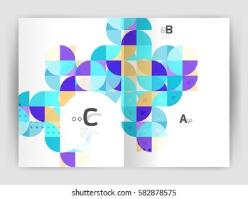 Fundo abstrato com triângulos de cores, fundo de impressão do relatório anual. Design vetorial para layout de fluxo de trabalho, diagrama, opções de número ou design da Web