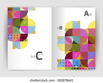 Abstract background with color triangles, annual report print backdrop. Vector design for workflow layout, diagram, number options or web design