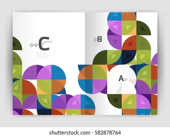 Abstract background with color triangles, annual report print backdrop. Vector design for workflow layout, diagram, number options or web design