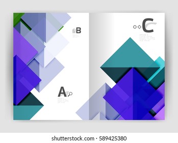Abstract background with color triangles, annual report print backdrop. Vector design for workflow layout, diagram, number options or web design