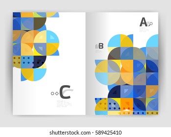 Abstract background with color triangles, annual report print backdrop. Vector design for workflow layout, diagram, number options or web design